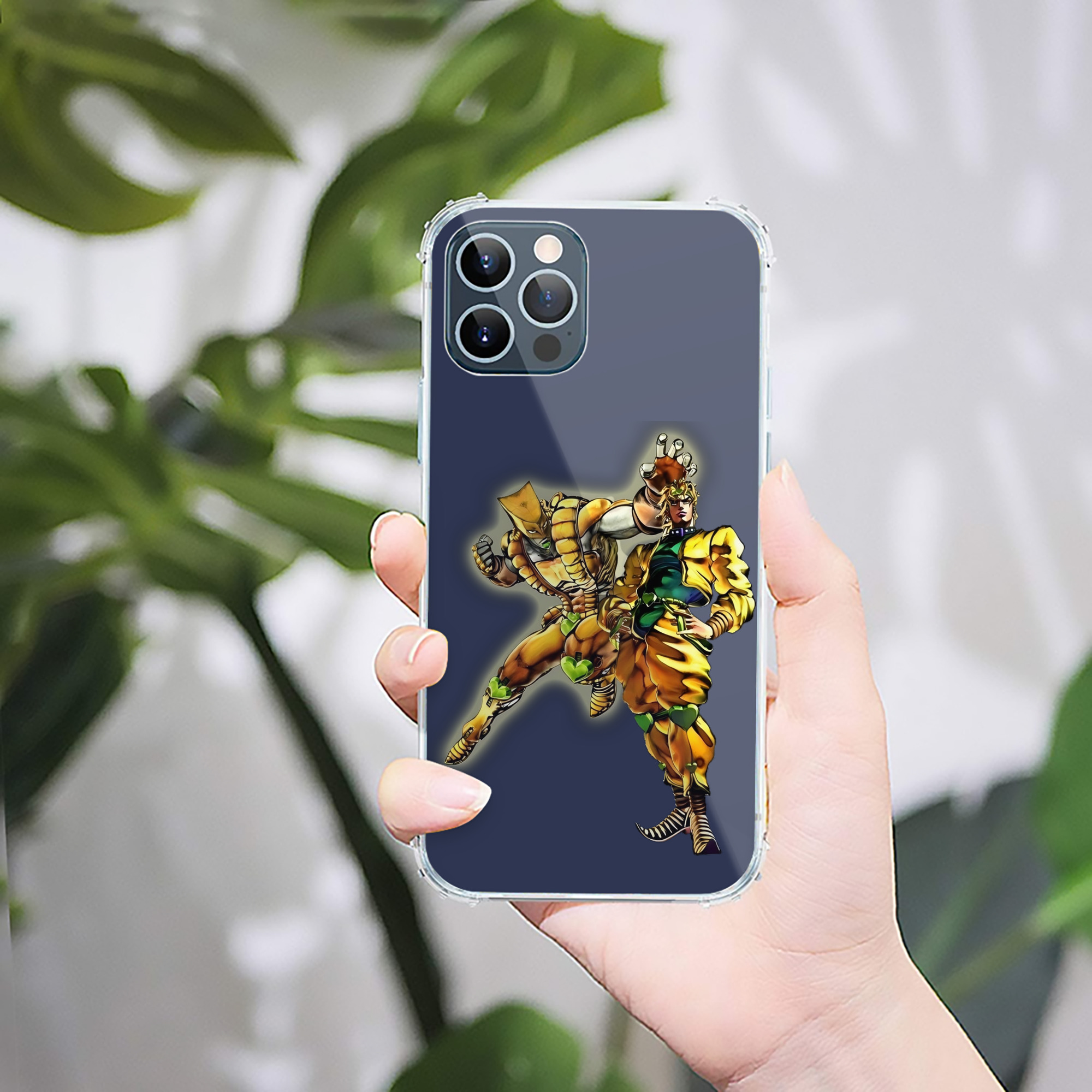 （画像用） ジョジョの奇妙な冒険 ディオ?ブランドー JoJo's Bizarre Adventure Dio Brando 【iPhone 12シリーズ対応】透明スマホケース（クリアソフトケース）